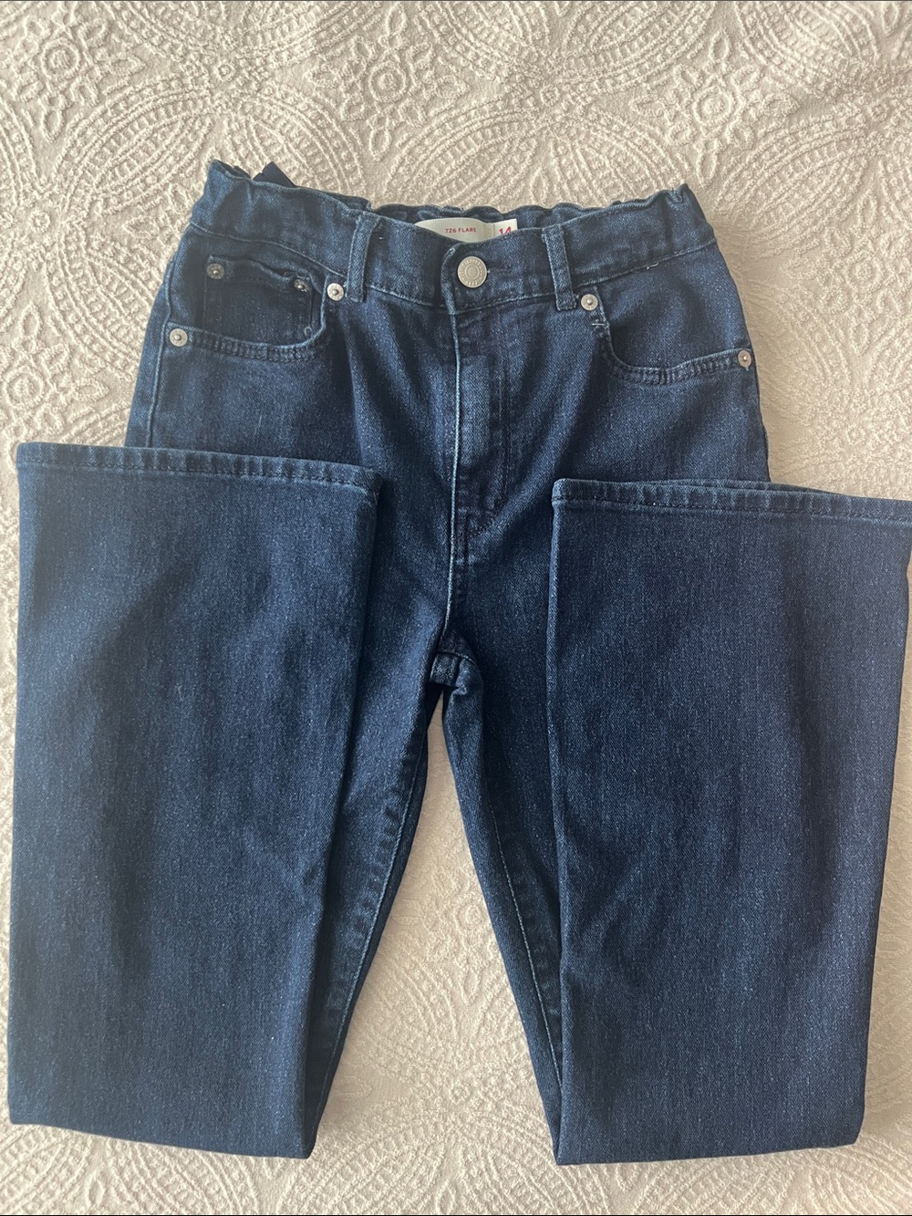 Levi’s Girls Dark Indigo Straight Leg Jeans Size 14 High Rise
